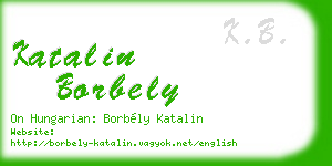 katalin borbely business card